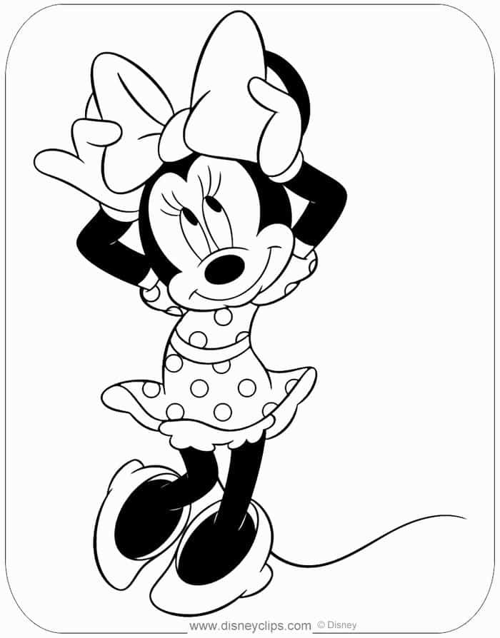 Minnie Mouse Coloring Pages Printables 104