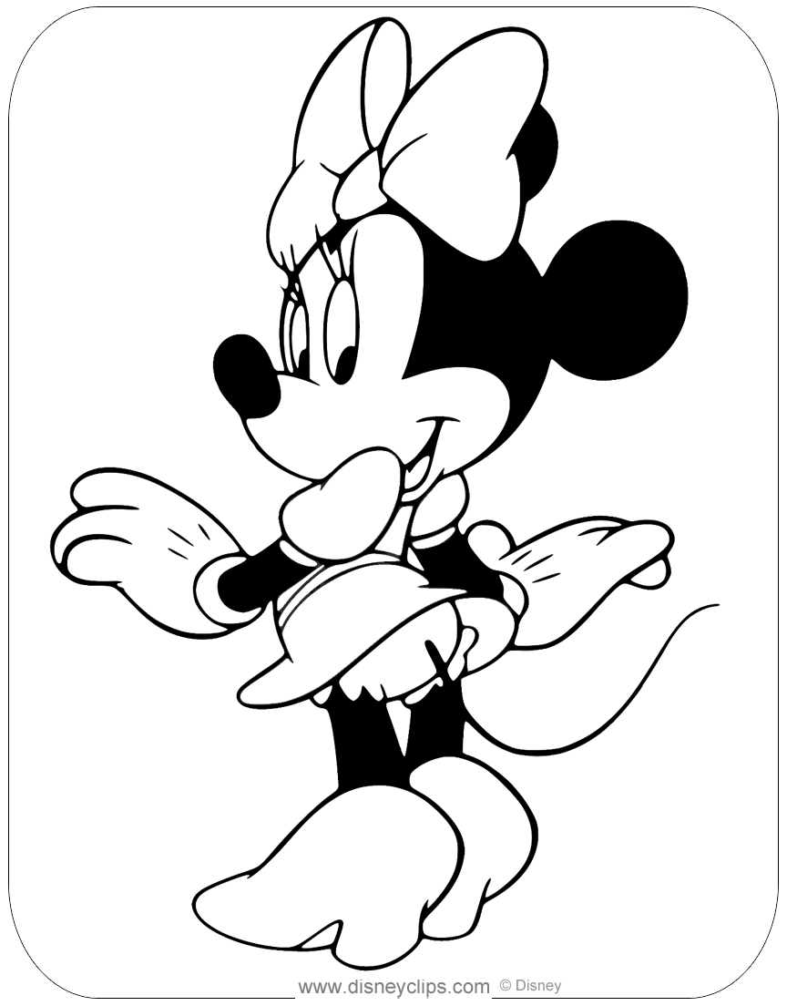 Minnie Mouse Coloring Pages Printables 107