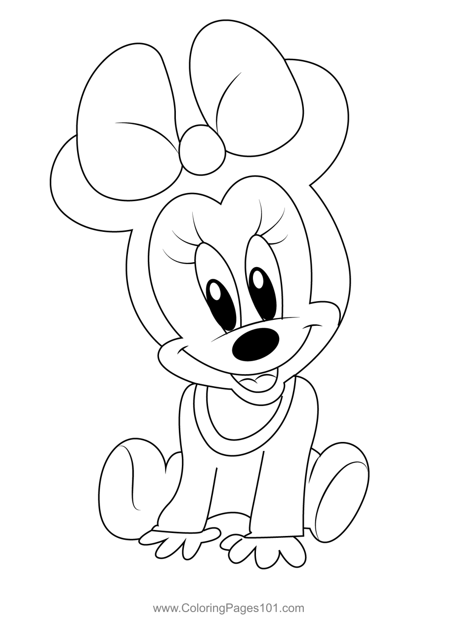 Minnie Mouse Coloring Pages Printables 108