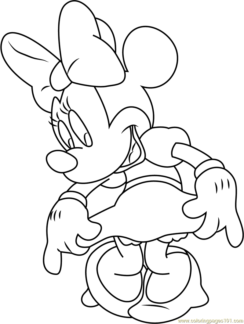 Minnie Mouse Coloring Pages Printables 110