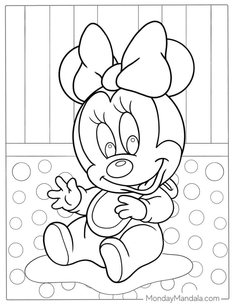 Minnie Mouse Coloring Pages Printables 12