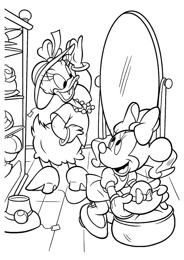 Minnie Mouse Coloring Pages Printables 13