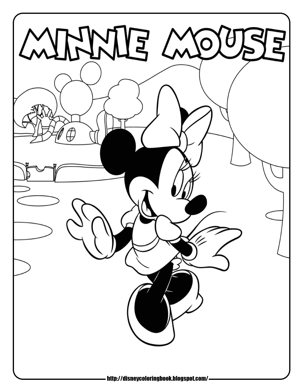 Minnie Mouse Coloring Pages Printables 14