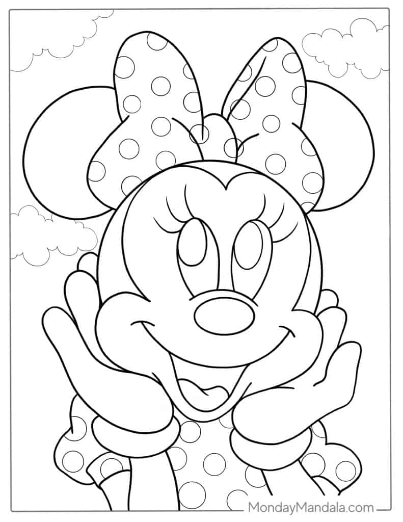 Minnie Mouse Coloring Pages Printables 20