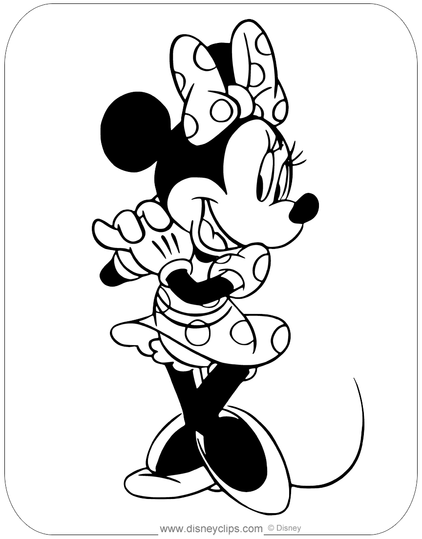 Minnie Mouse Coloring Pages Printables 25