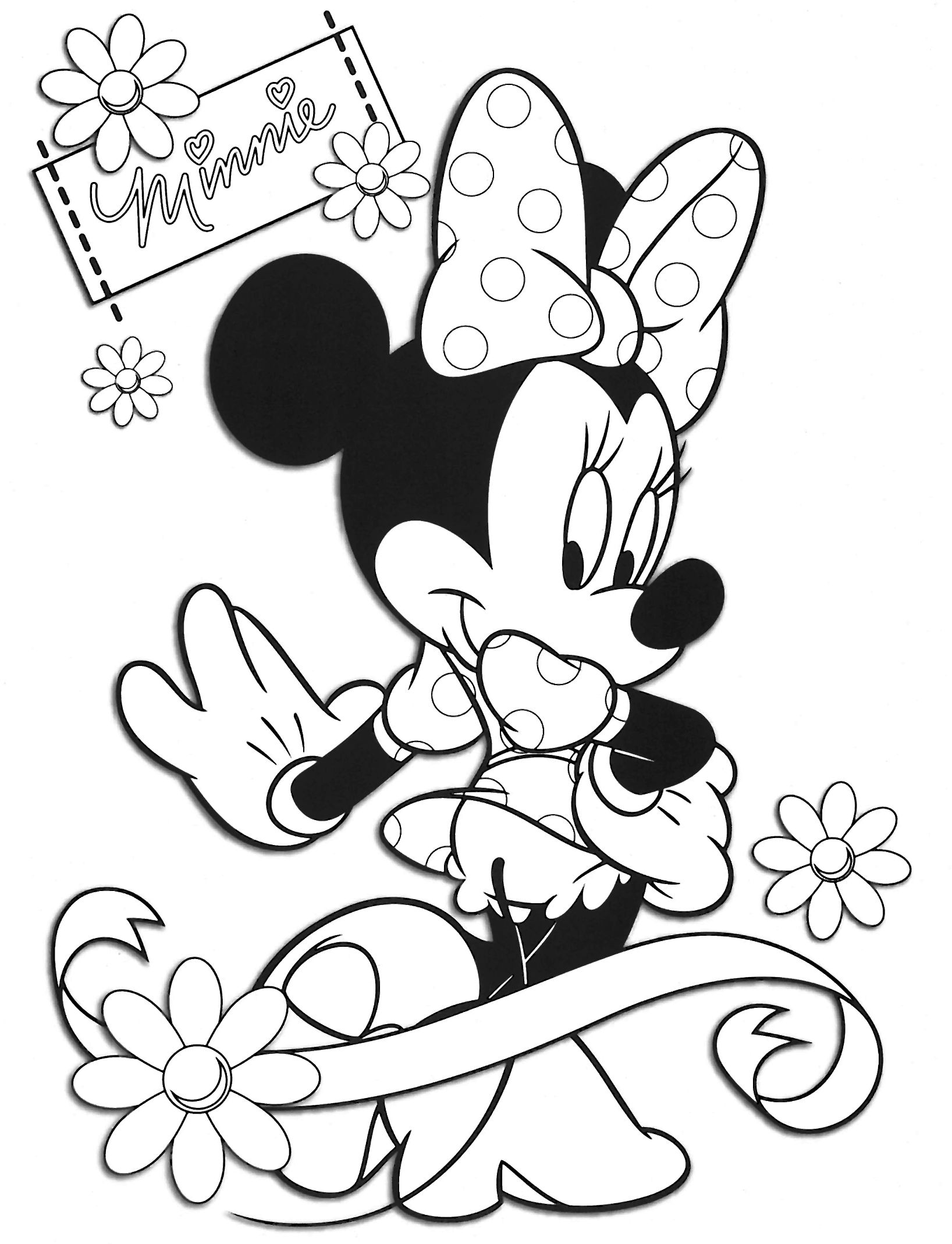 Minnie Mouse Coloring Pages Printables 56