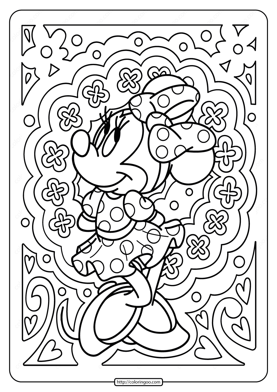 Minnie Mouse Coloring Pages Printables 57