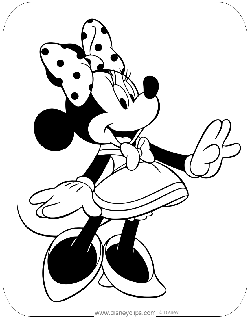 Minnie Mouse Coloring Pages Printables 6