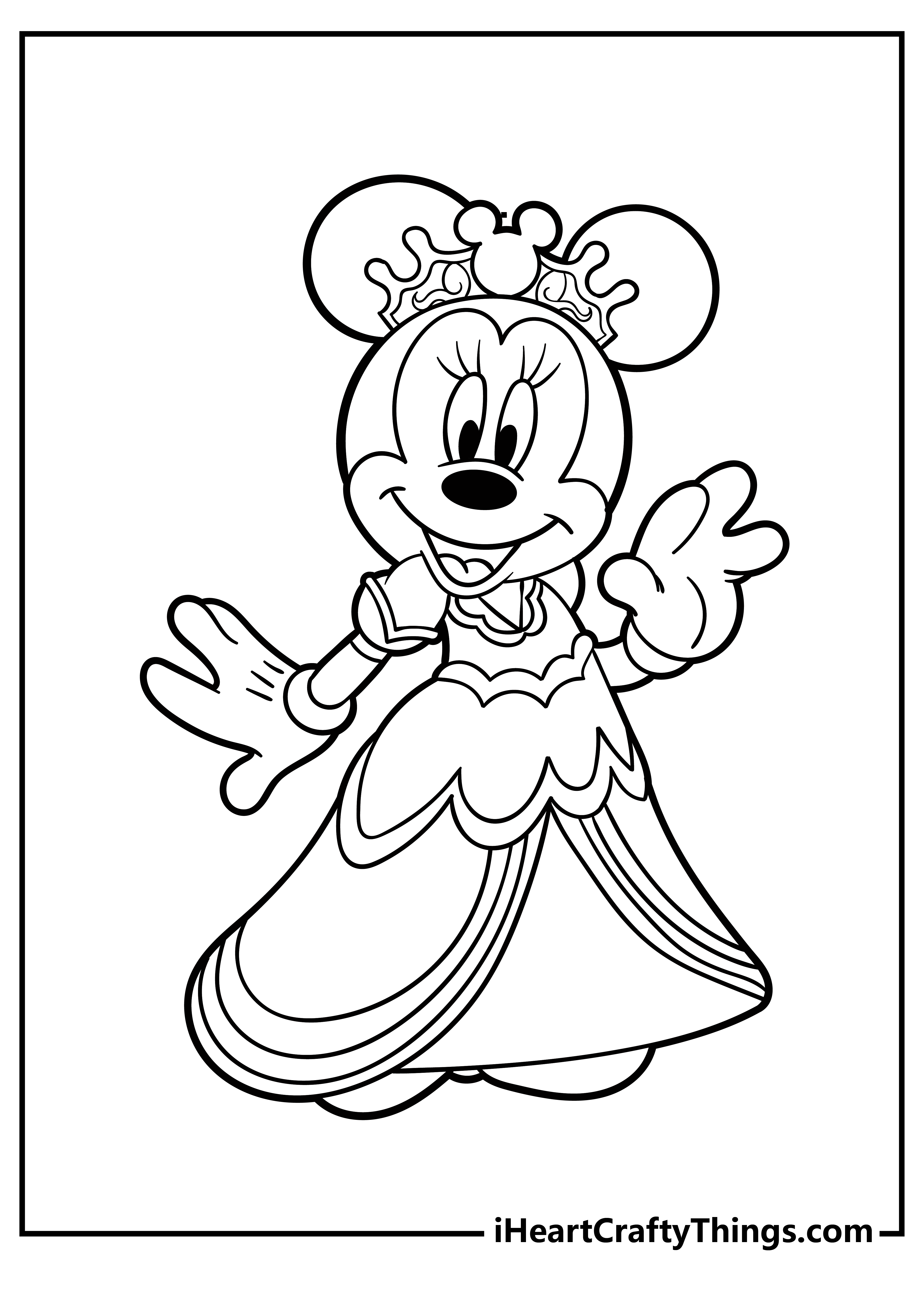 Minnie Mouse Coloring Pages Printables 64