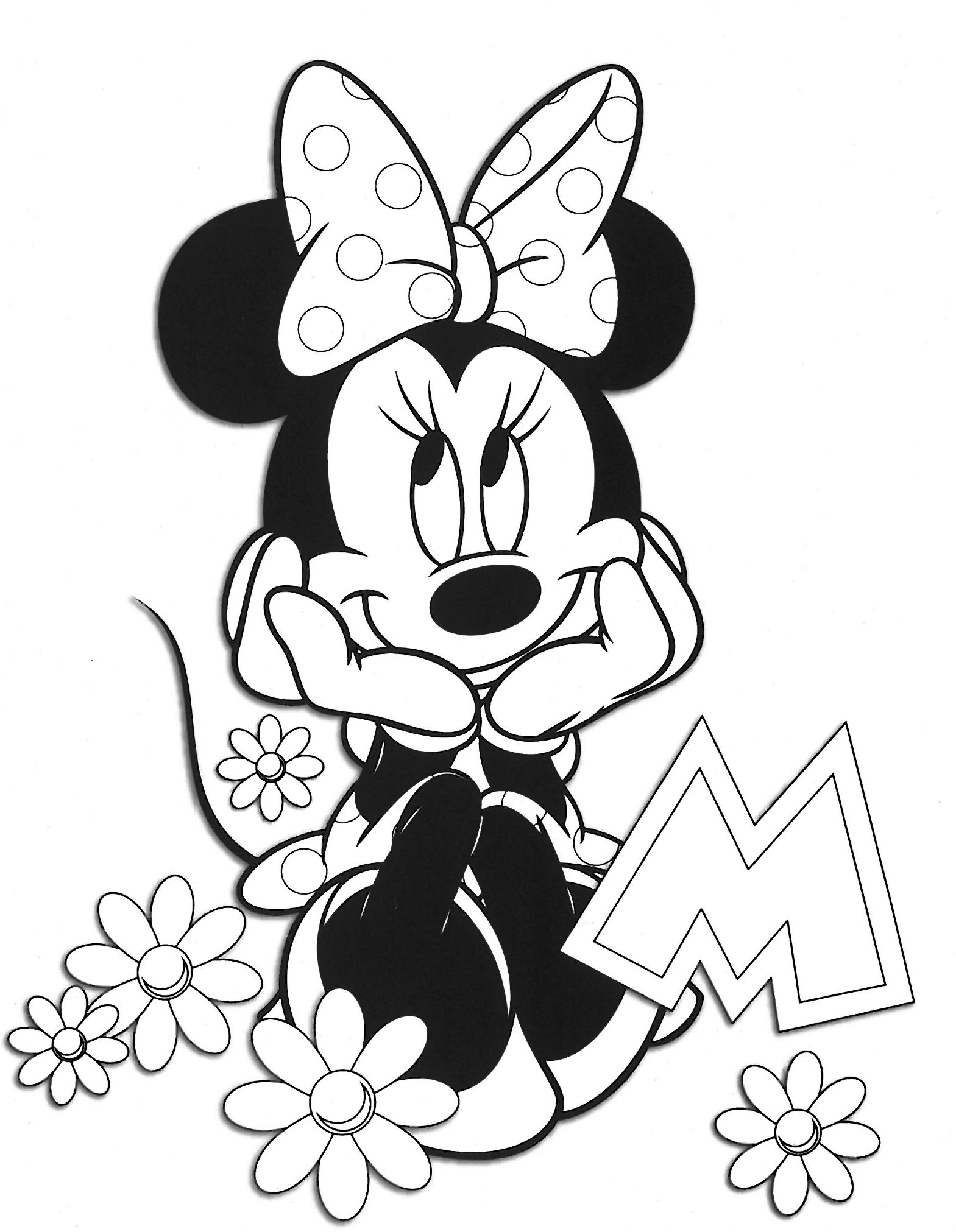 Minnie Mouse Coloring Pages Printables 66