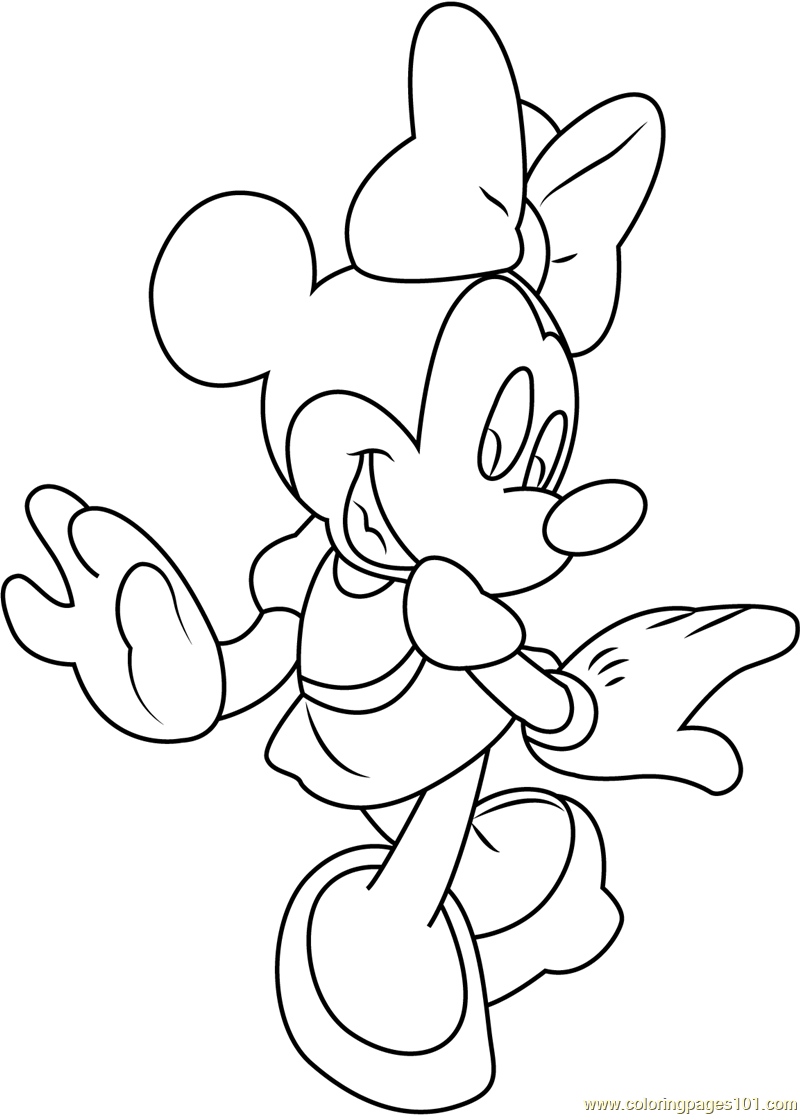 Minnie Mouse Coloring Pages Printables 81