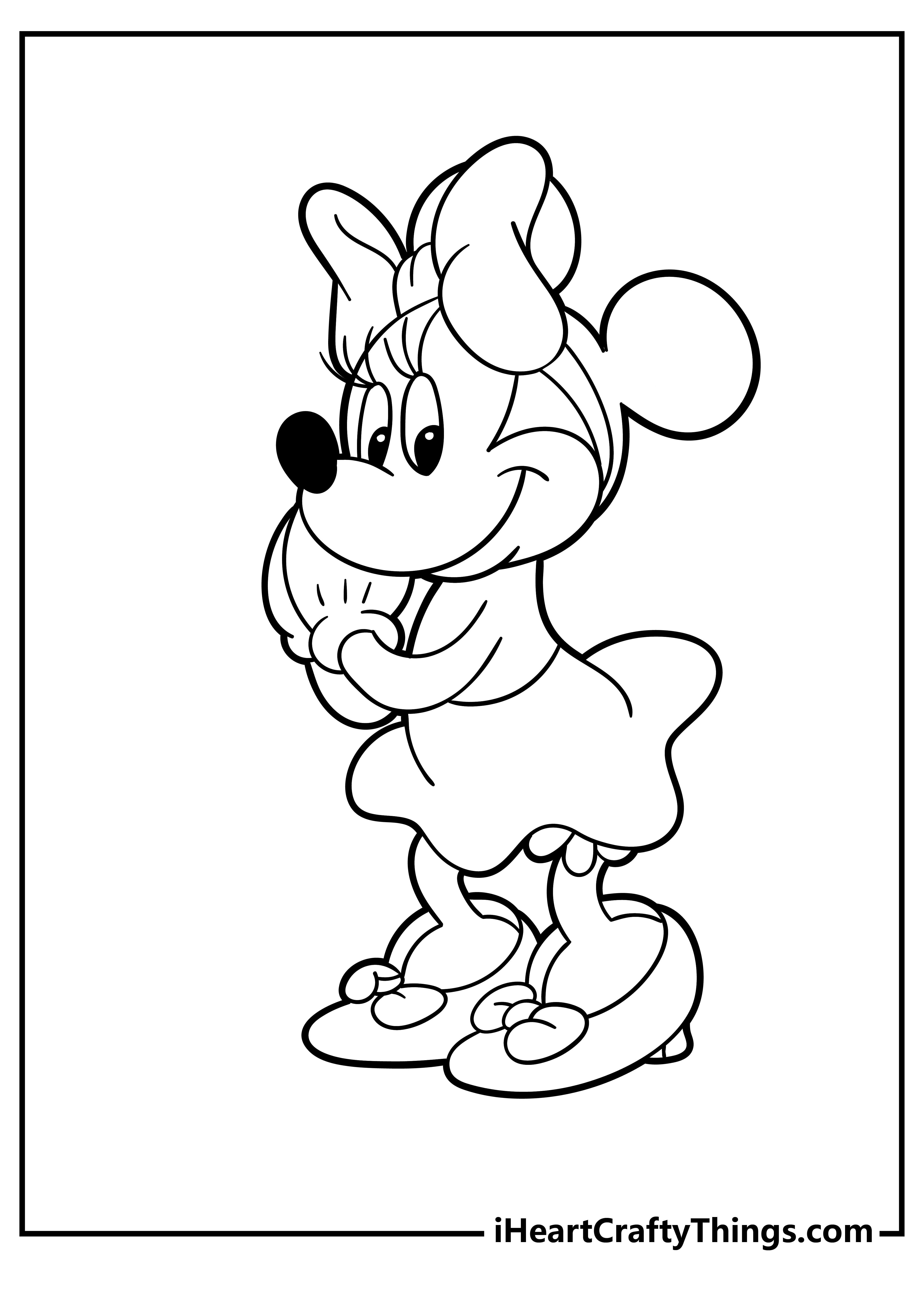 Minnie Mouse Coloring Pages Printables 9