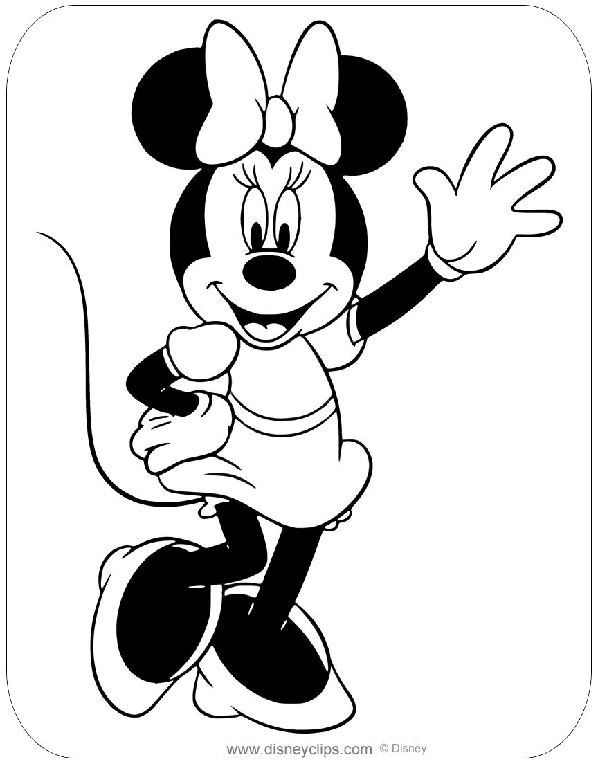 Minnie Mouse Coloring Pages Printables 96