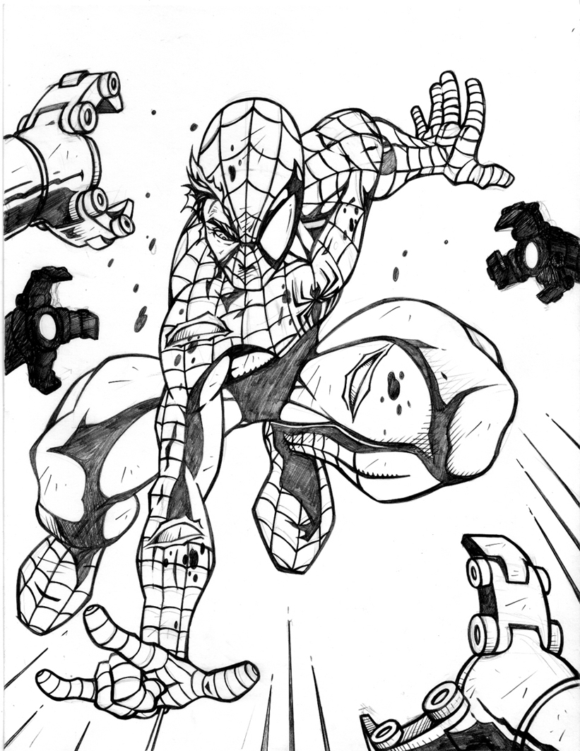 New Amazing Spiderman Coloring Pages for Kids 114