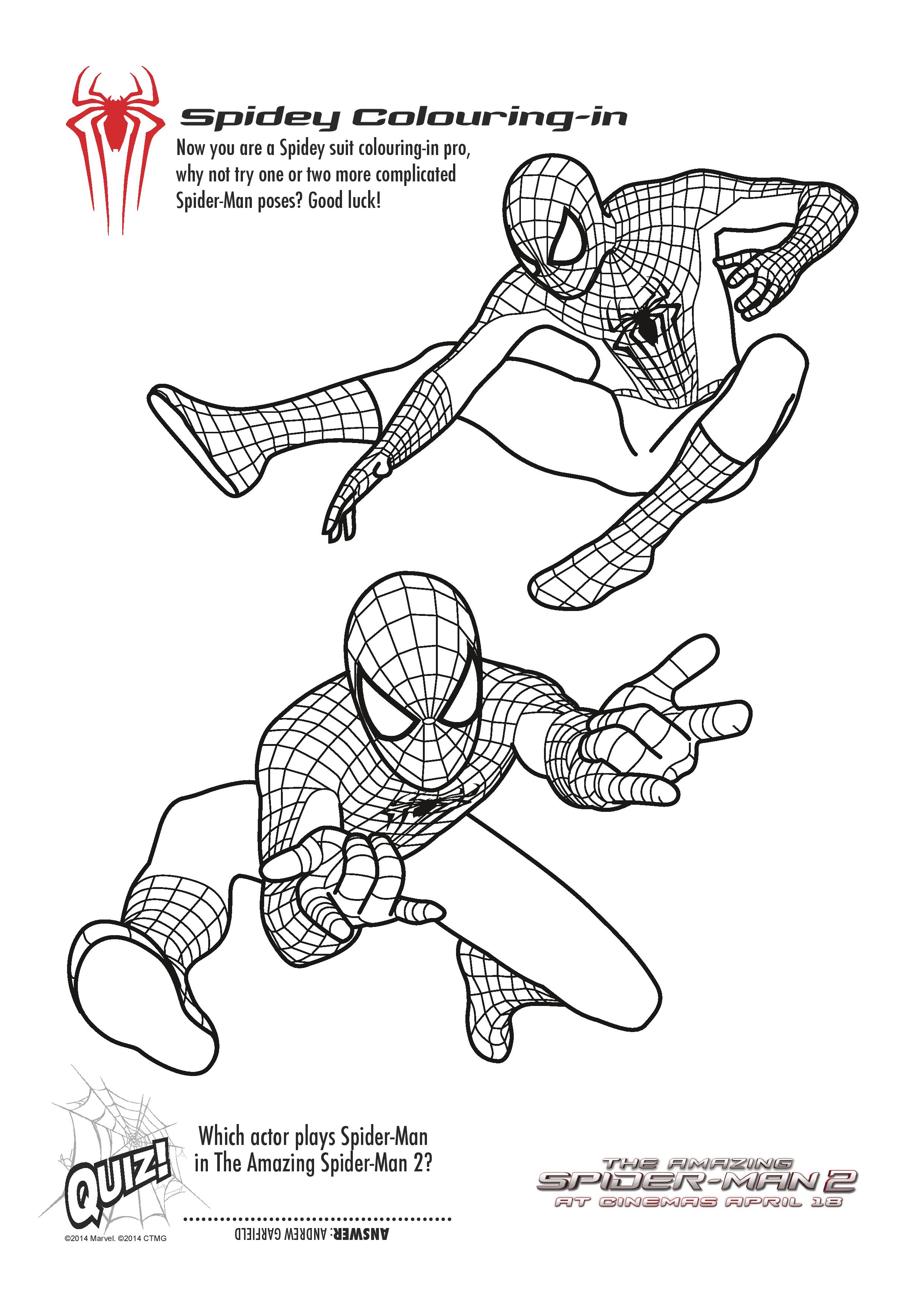 New Amazing Spiderman Coloring Pages for Kids 2