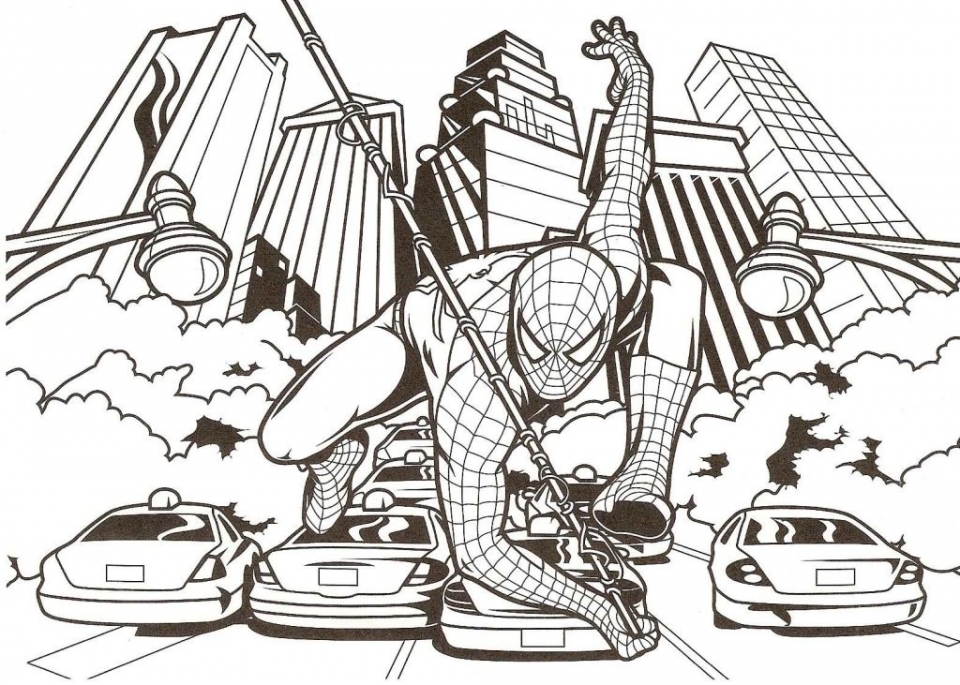 New Amazing Spiderman Coloring Pages for Kids 59