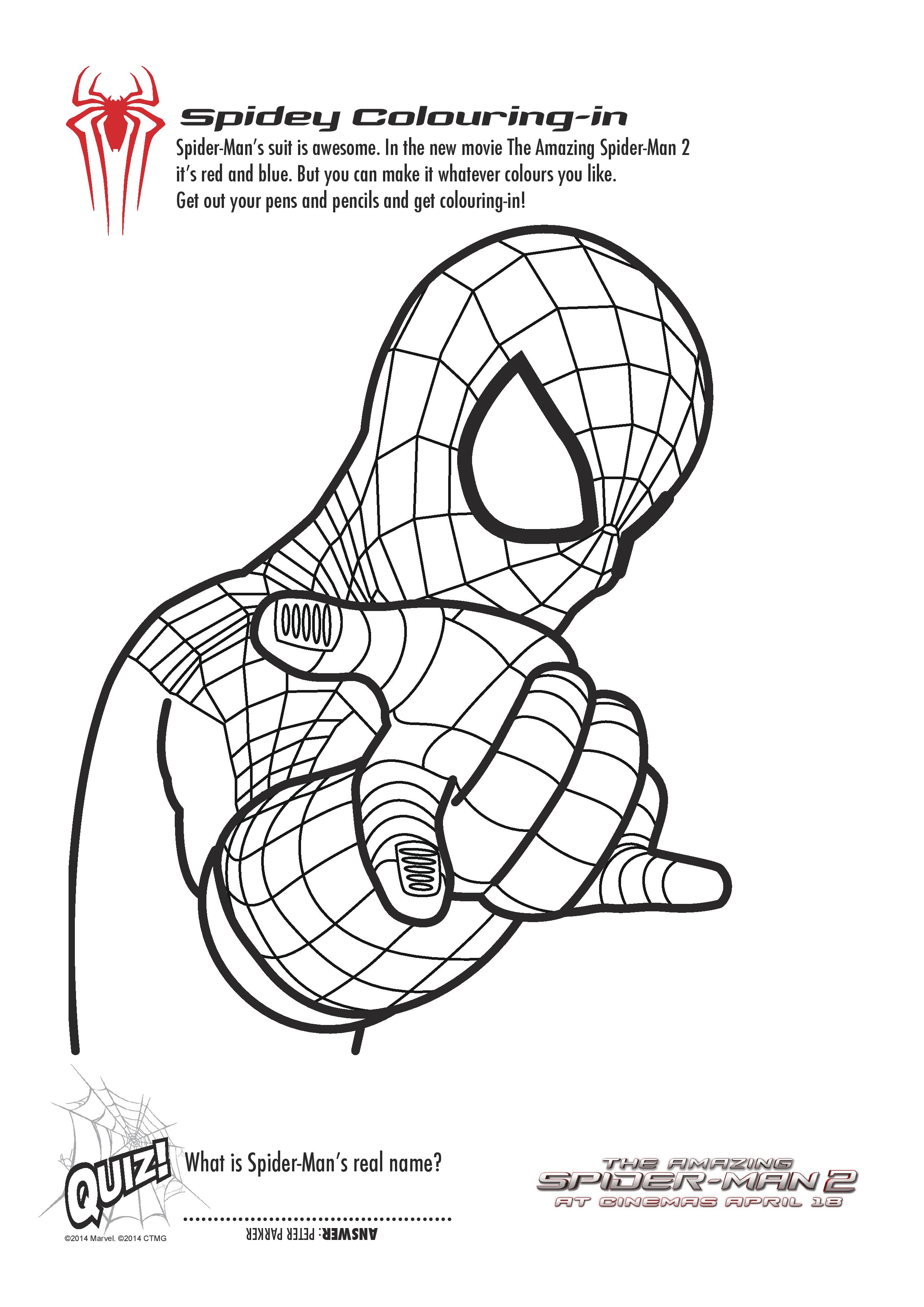 New Amazing Spiderman Coloring Pages for Kids 94