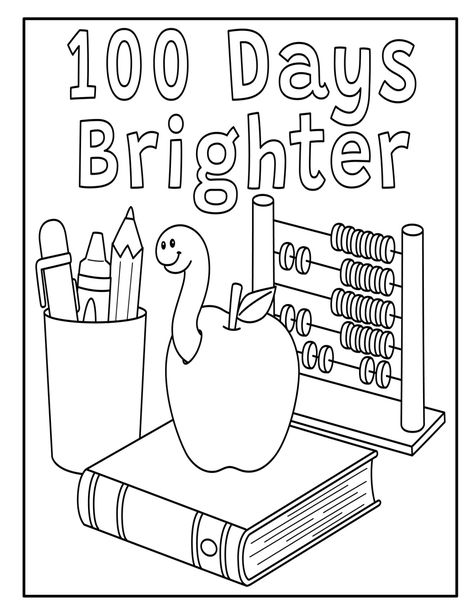 number 100 coloring page