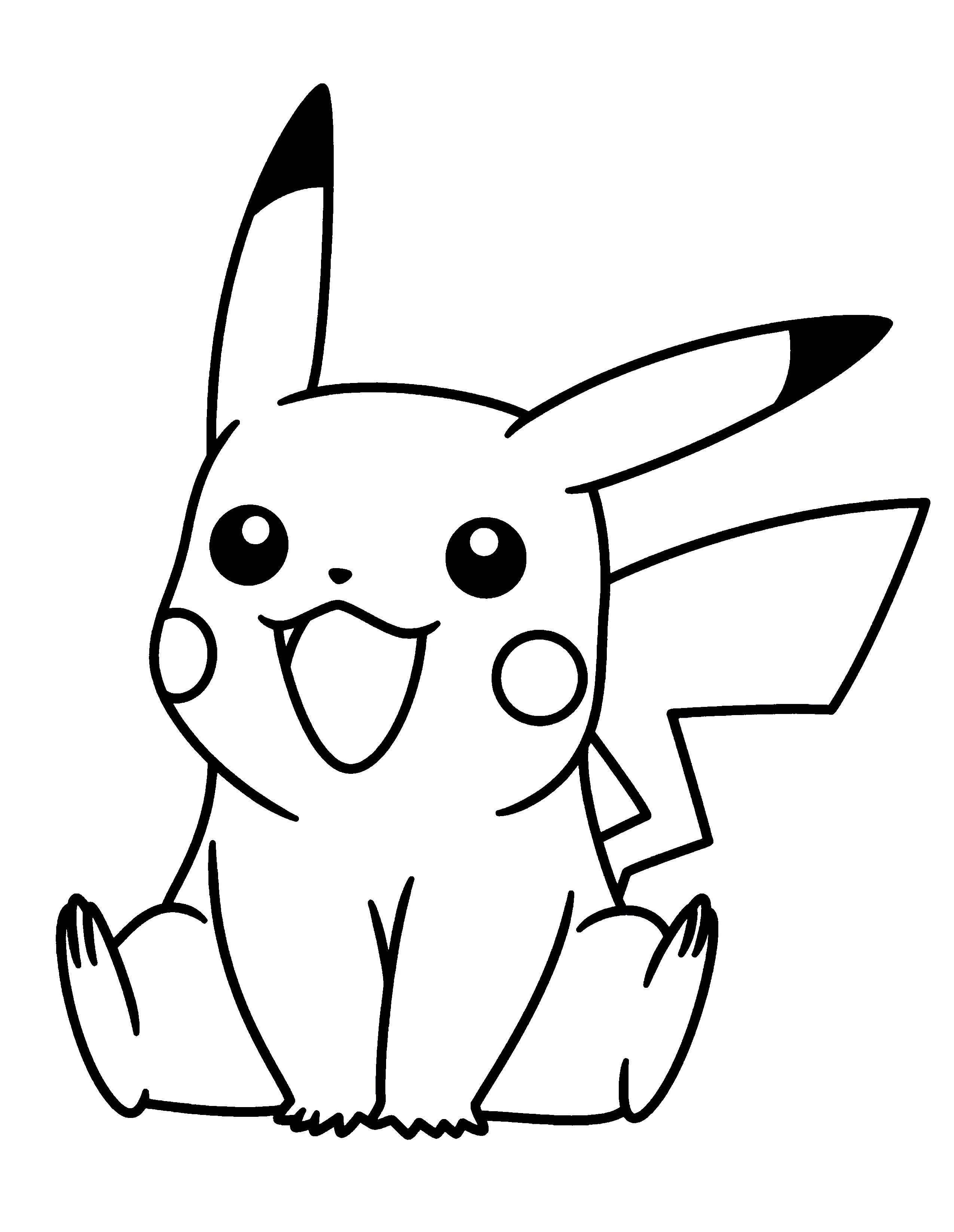 pikachu and eevee coloring page