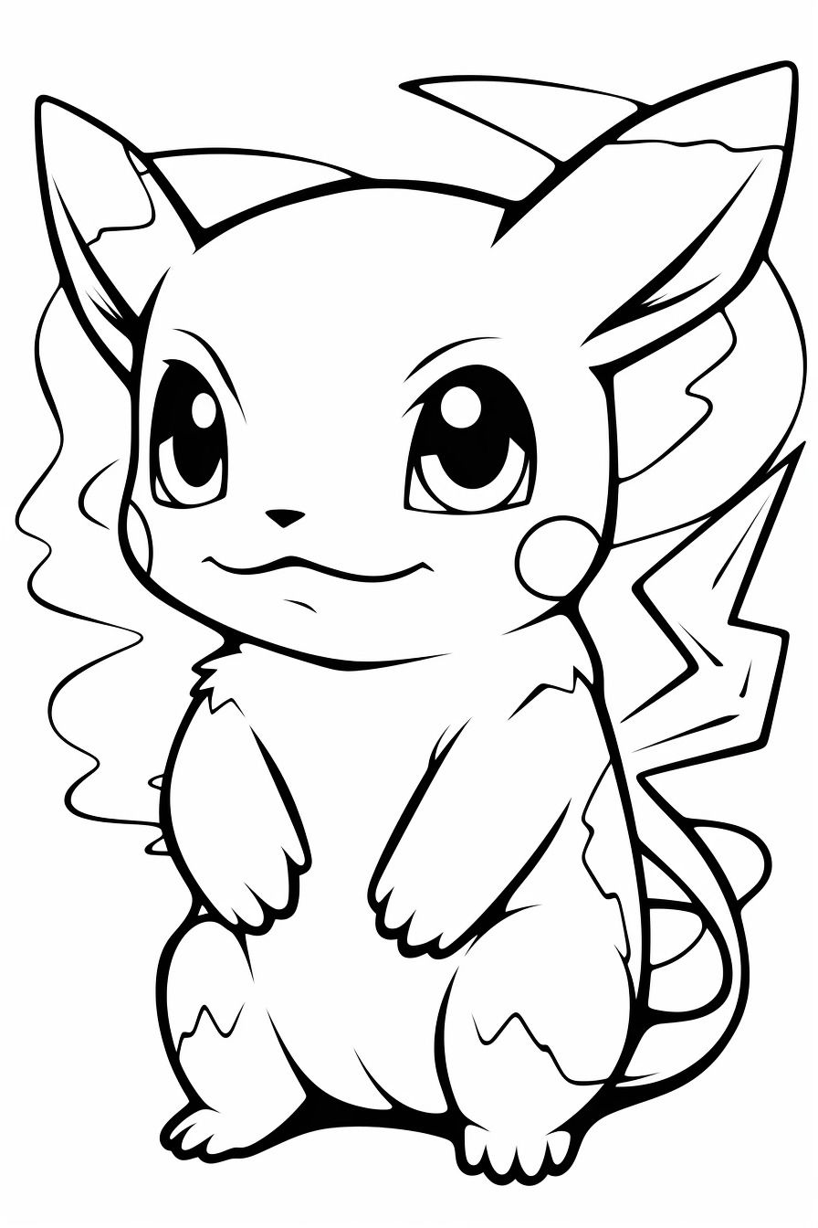 pikachu and mew coloring page