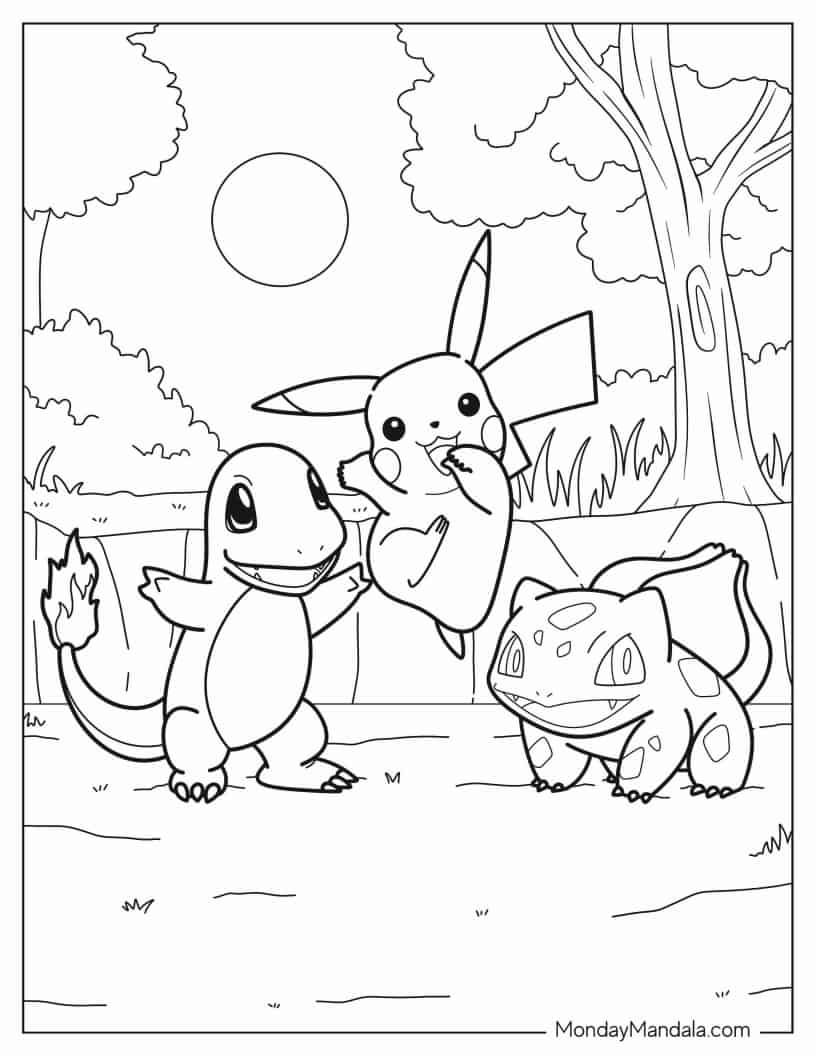 pikachu ball coloring page