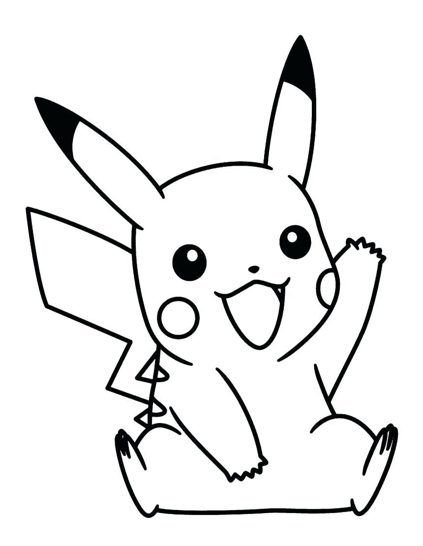 pikachu birthday coloring page