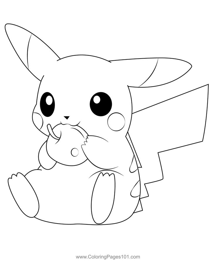 pikachu cake coloring page