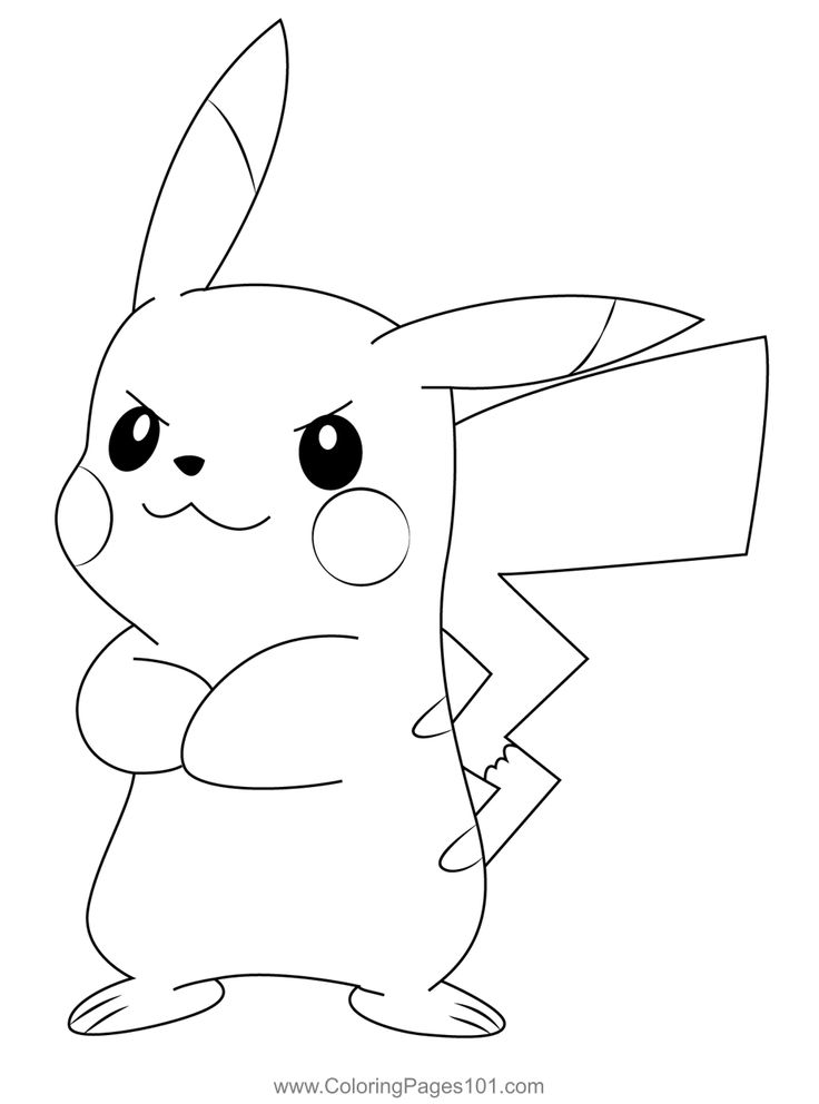 pikachu card coloring page