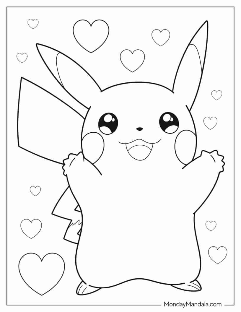 pikachu coloring pages christmas