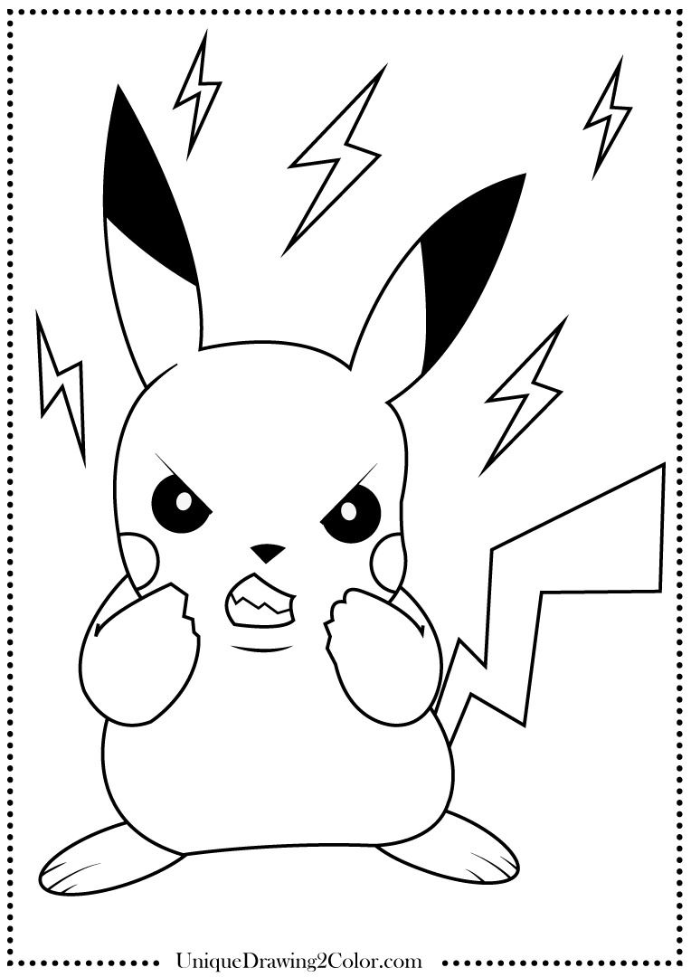 pikachu coloring pages pokemon