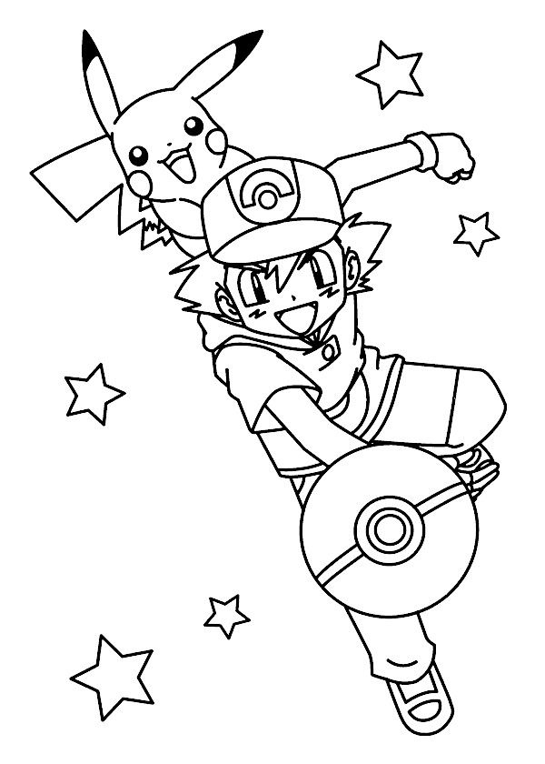 pikachu face coloring page