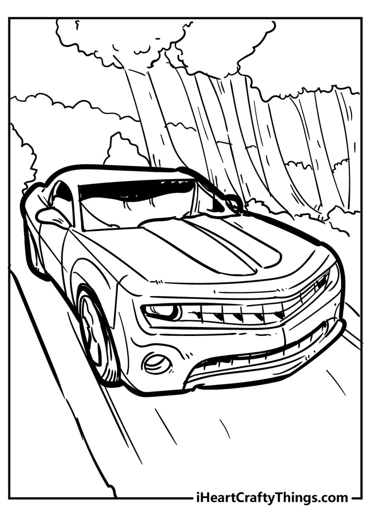 Popular Car Coloring Pages for Kids 70