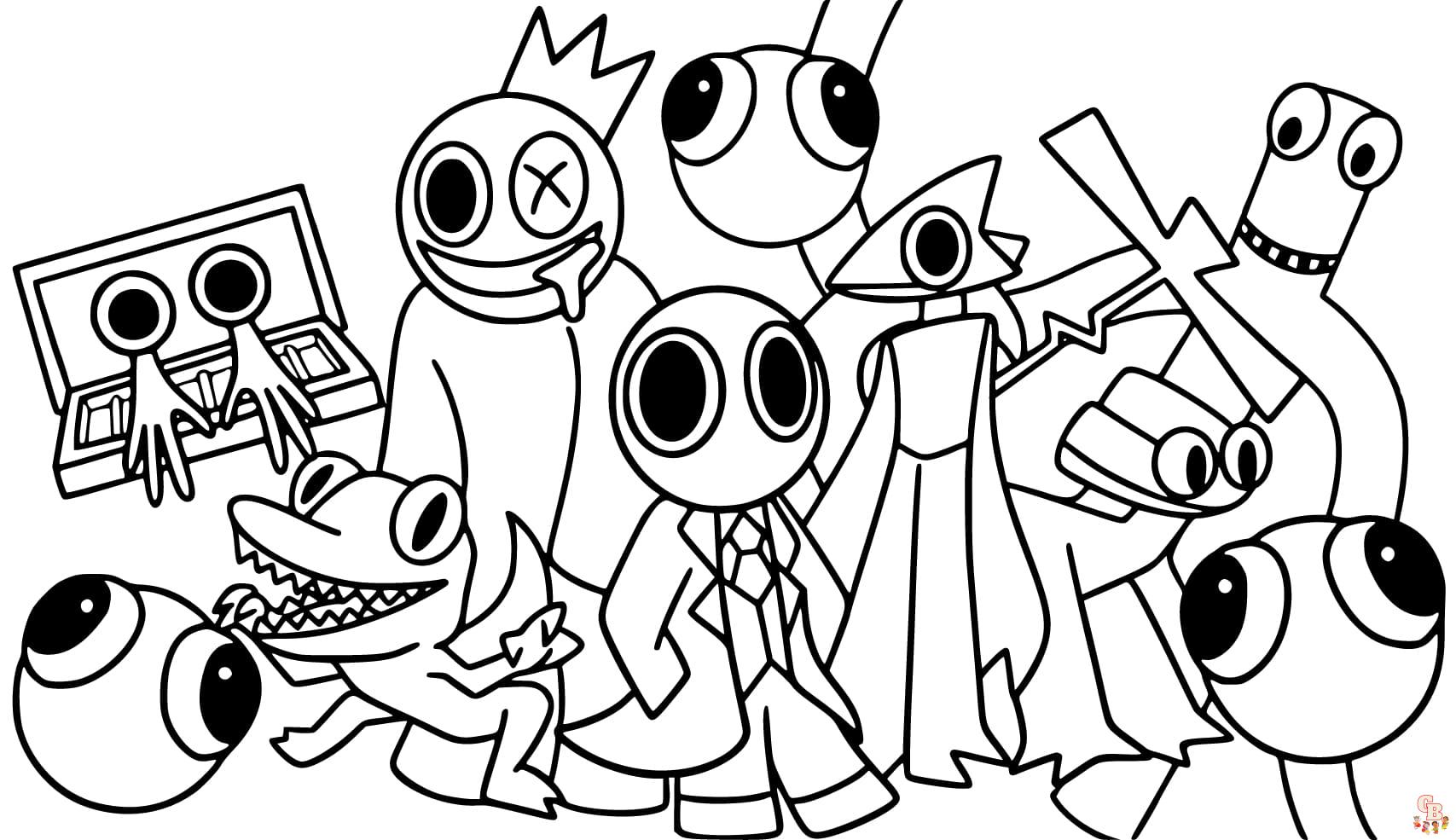 Rainbow Friends Coloring Pages All Printable 122