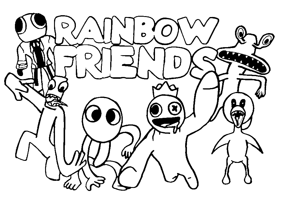 Rainbow Friends Coloring Pages All Printable 2