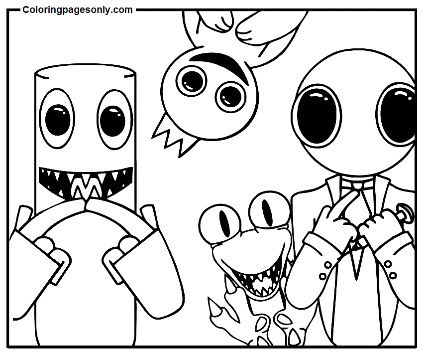 Rainbow Friends Coloring Pages All Printable 29