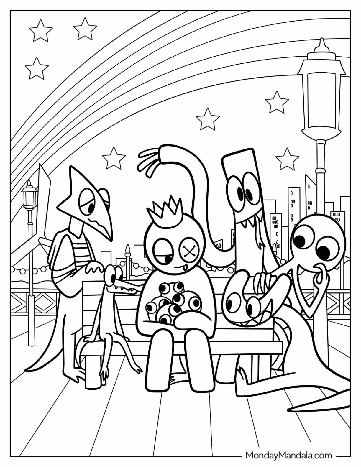 Rainbow Friends Coloring Pages All Printable 6