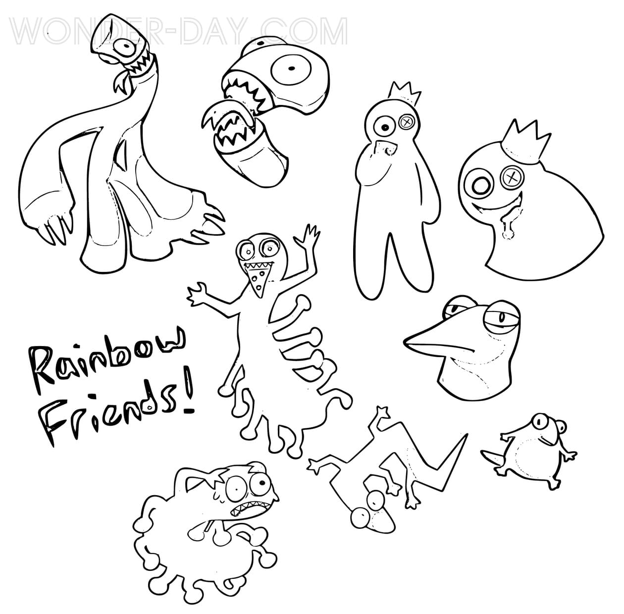 Rainbow Friends Coloring Pages All Printable 74