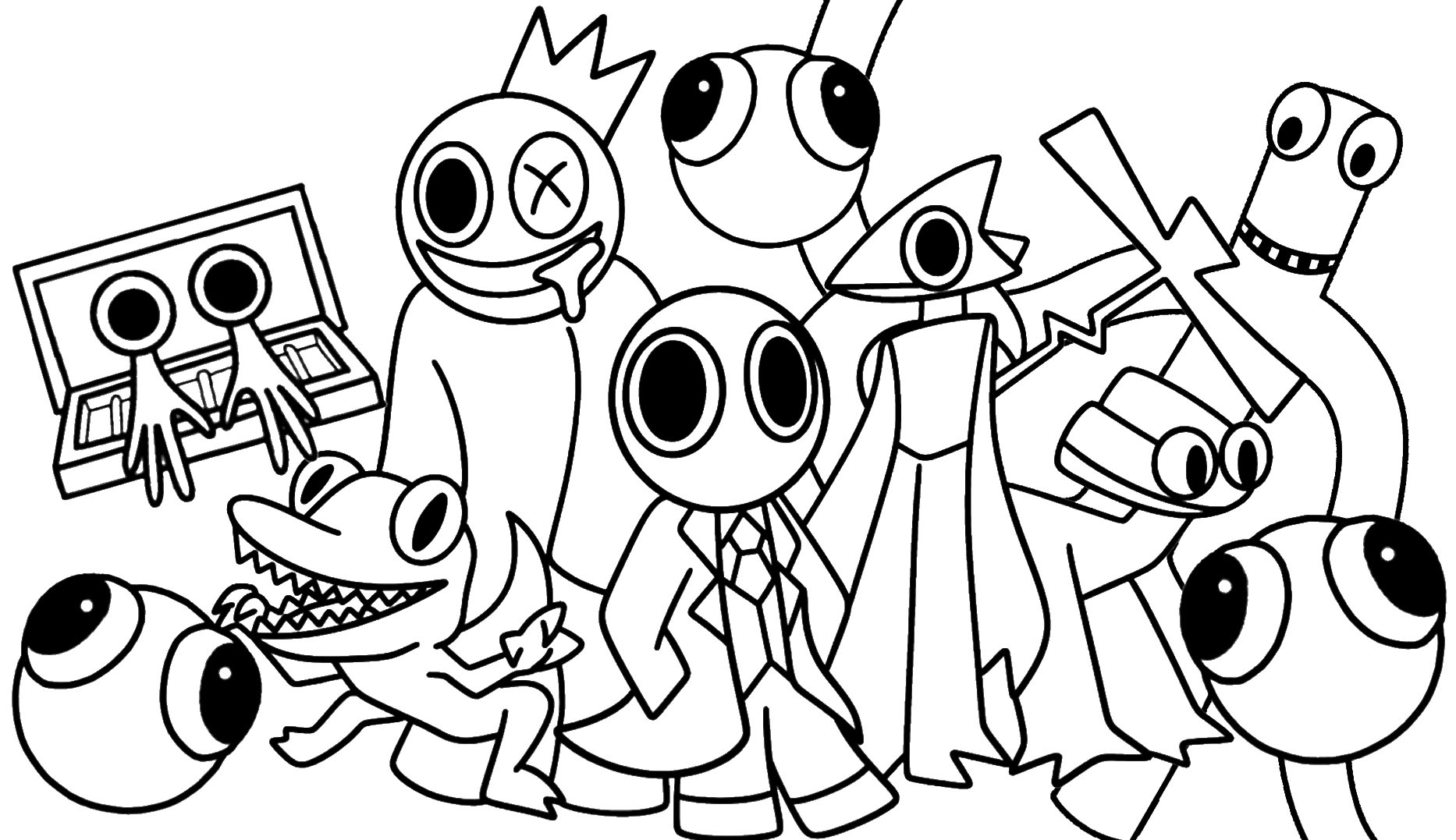 Rainbow Friends Coloring Pages All Printable 9