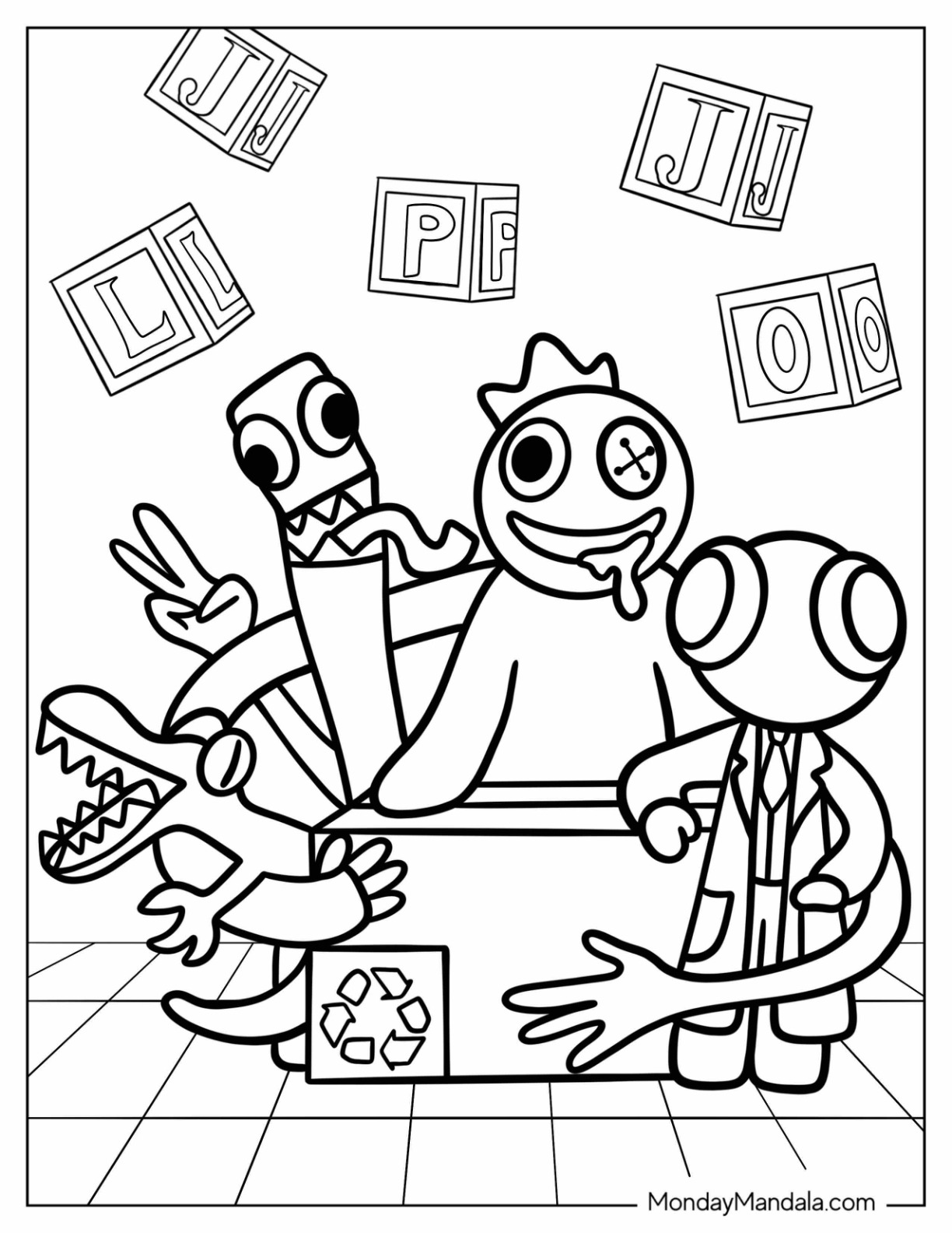 Rainbow Friends Coloring Pages All Printable 95