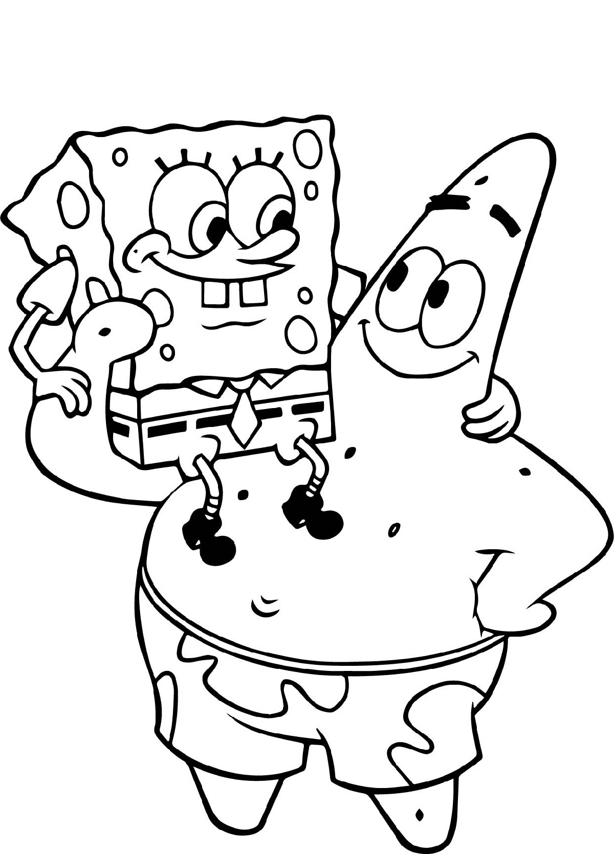 Spongebob Cartoon Coloring Pages Printable 1