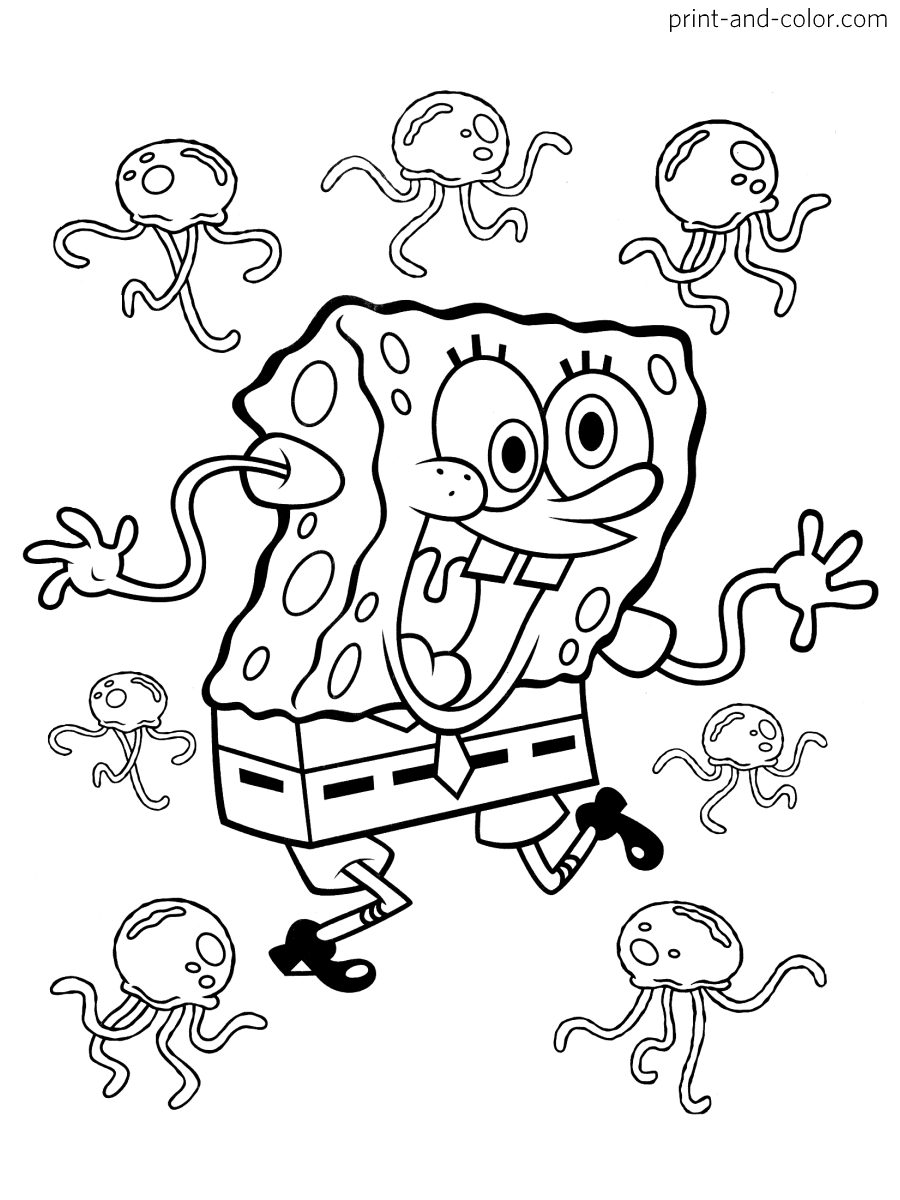 Spongebob Cartoon Coloring Pages Printable 103