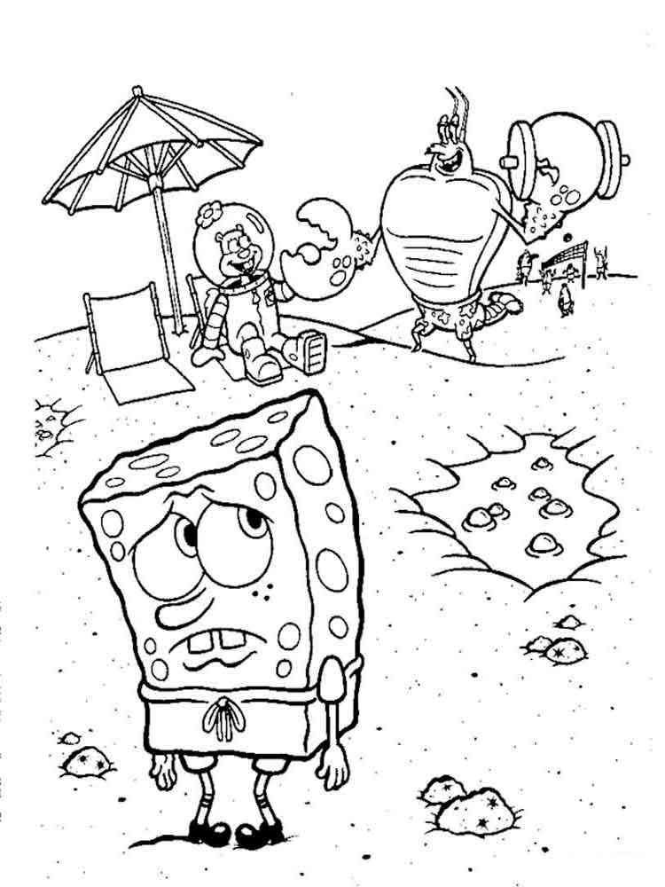 Spongebob Cartoon Coloring Pages Printable 105