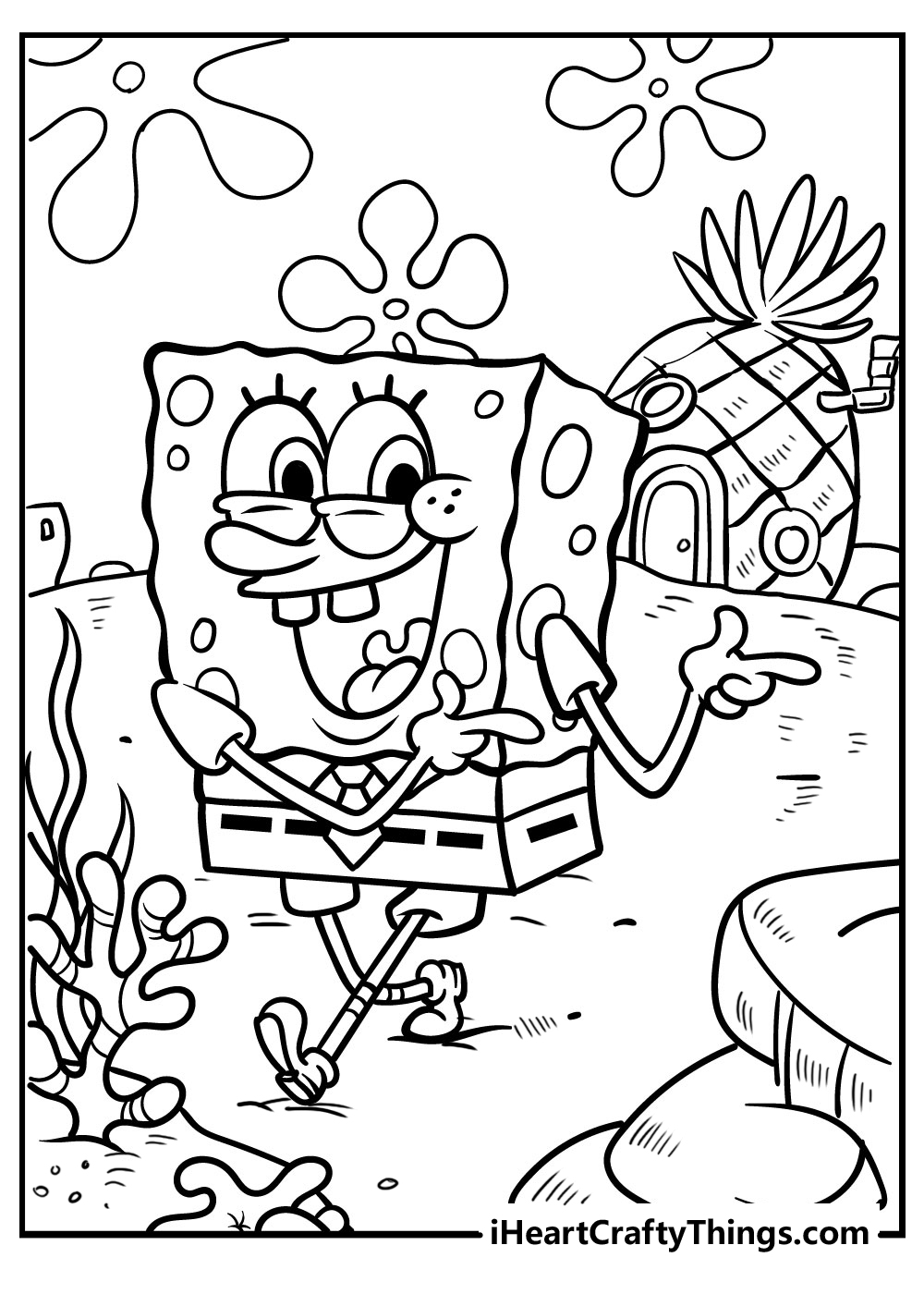 Spongebob Cartoon Coloring Pages Printable 12