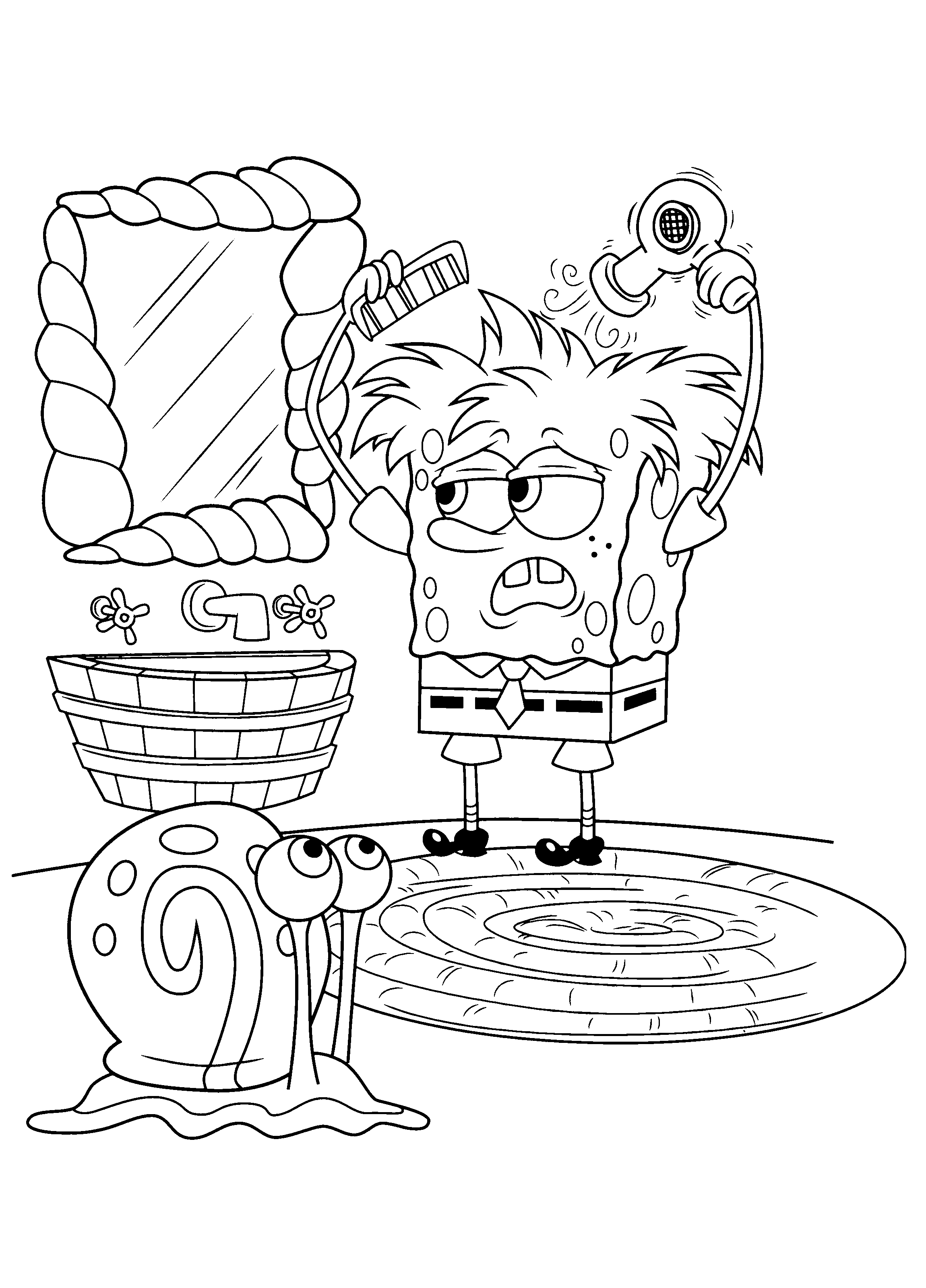 Spongebob Cartoon Coloring Pages Printable 13