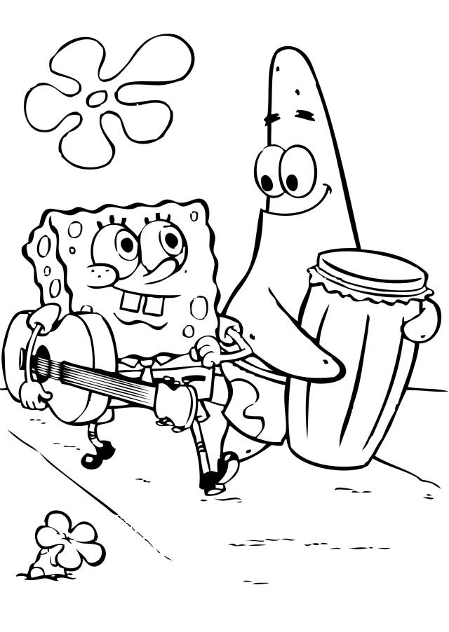 Spongebob Cartoon Coloring Pages Printable 15