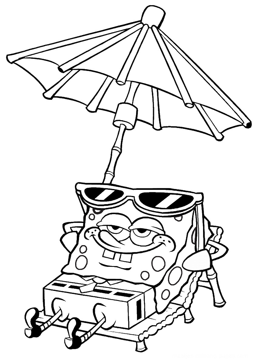 Spongebob Cartoon Coloring Pages Printable 2