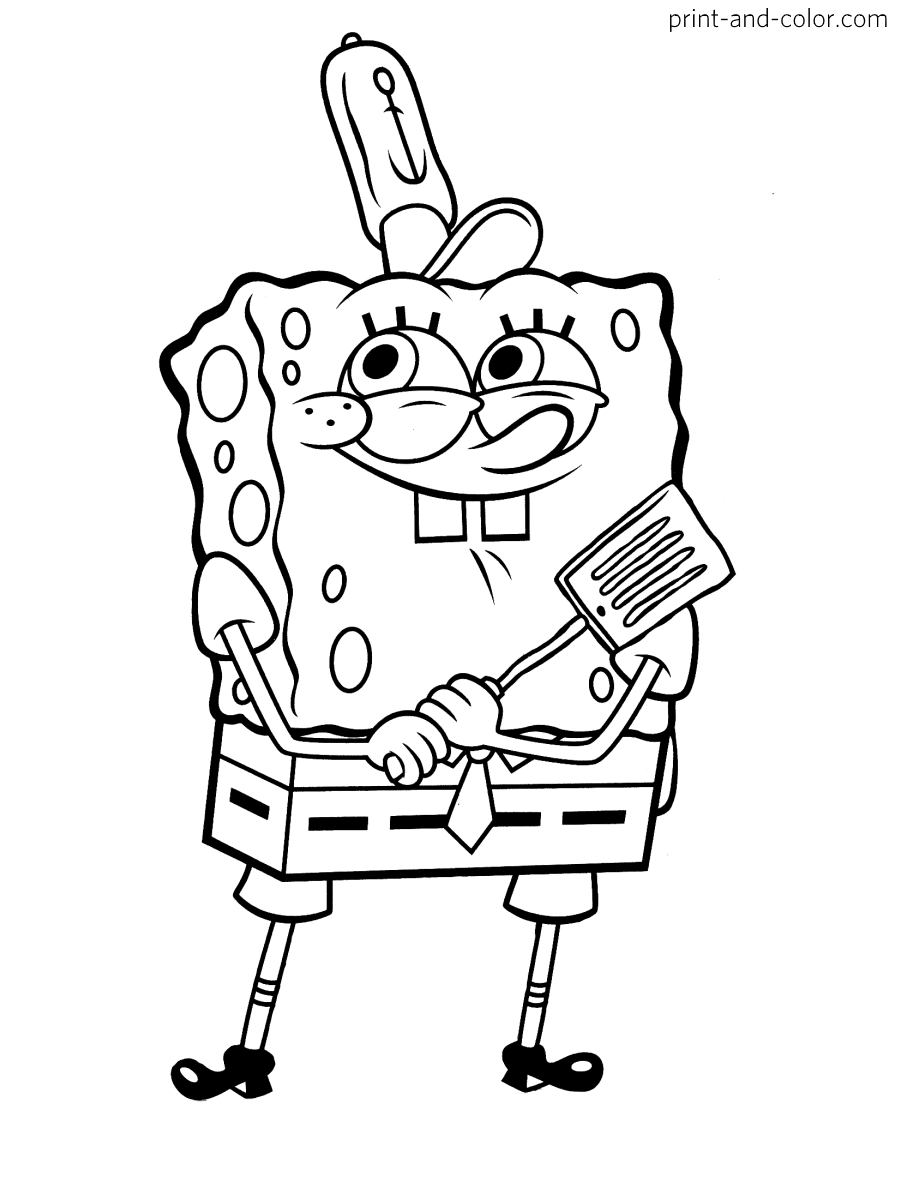 Spongebob Cartoon Coloring Pages Printable 26