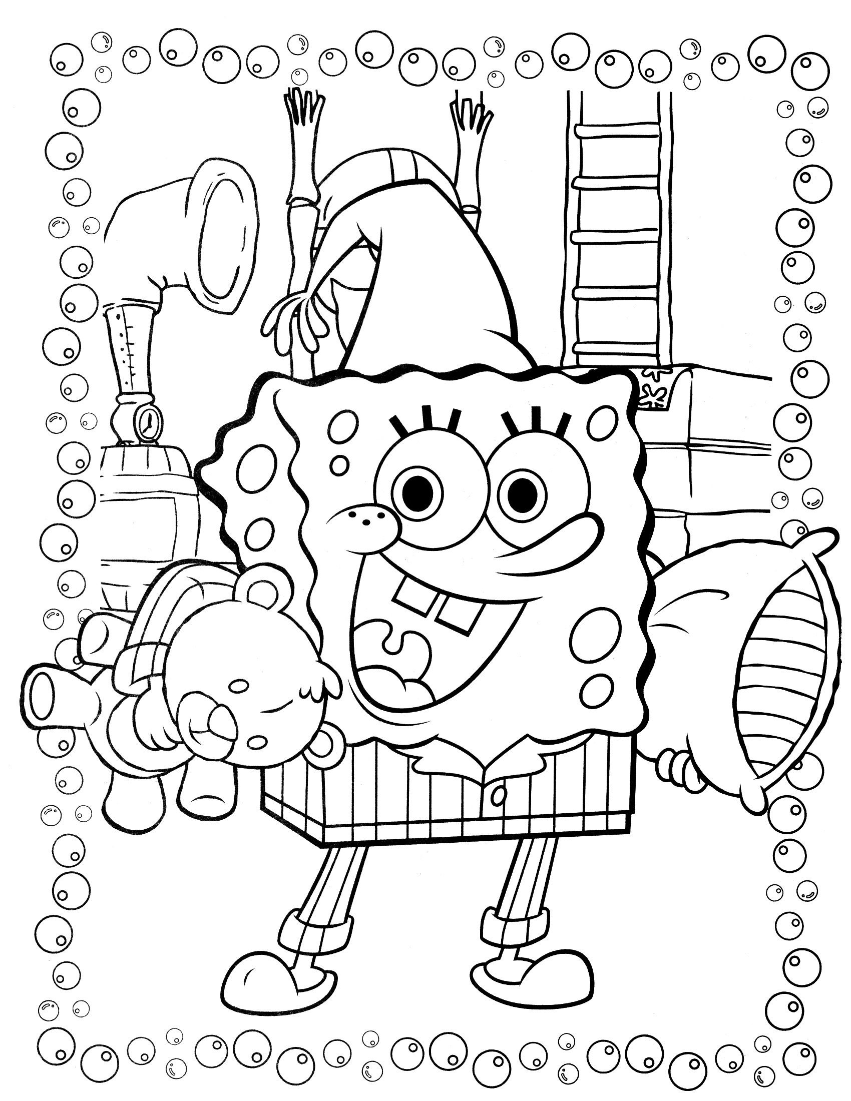 Spongebob Cartoon Coloring Pages Printable 27