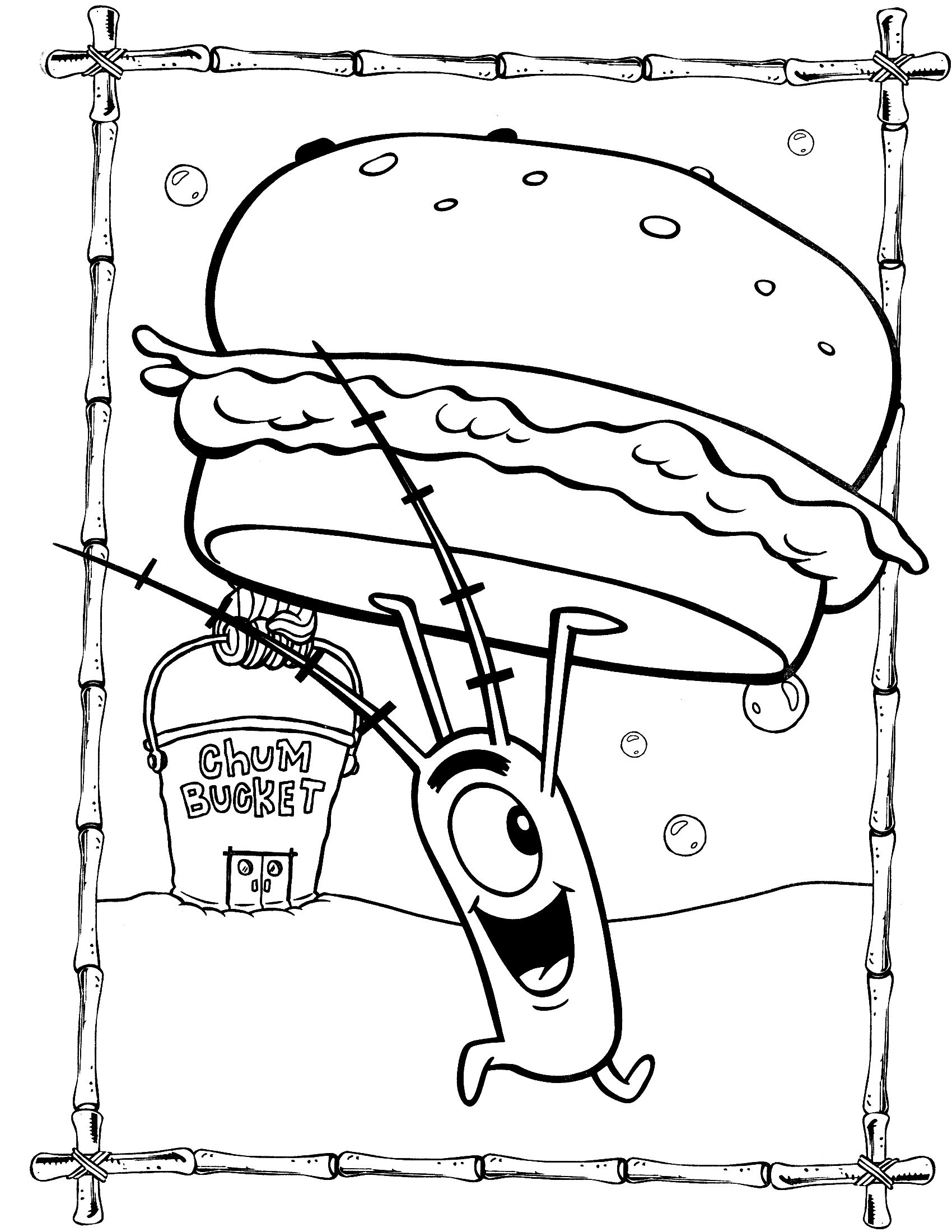 Spongebob Cartoon Coloring Pages Printable 3