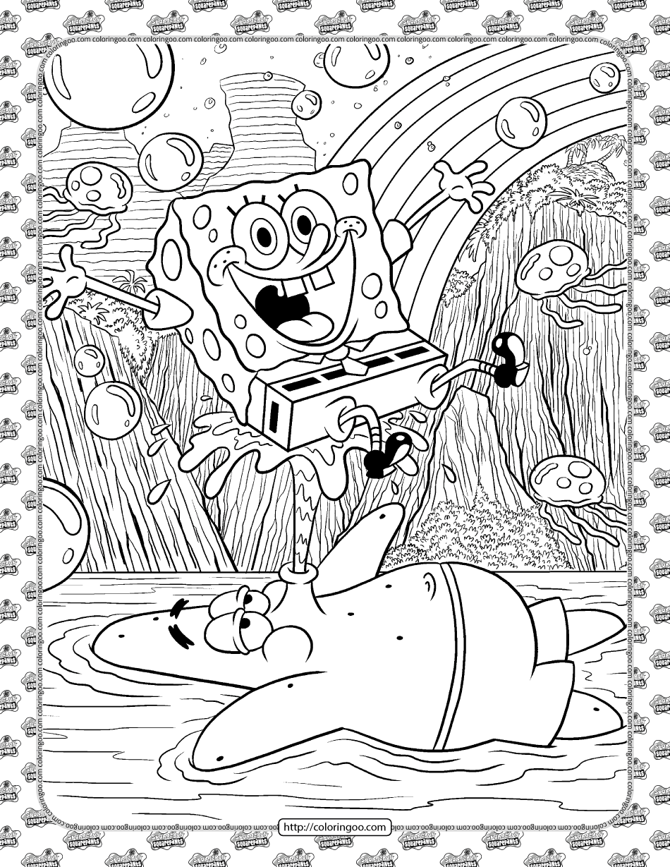 Spongebob Cartoon Coloring Pages Printable 30